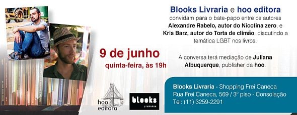 Debate sobre literatura LGBT com Alexandre Rabelo e Kris Barz