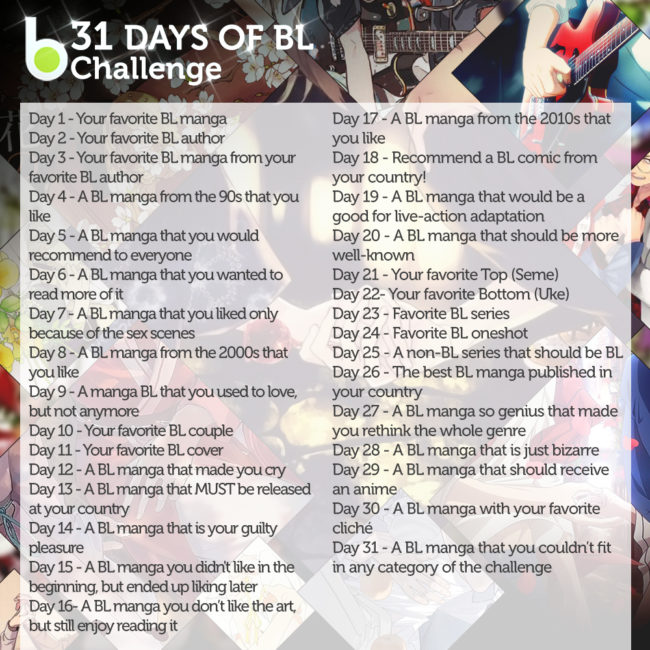 31 Days of BL Challenge (2021 edition) – Blyme Yaoi